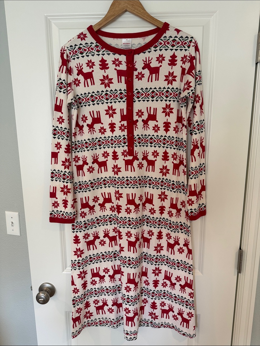 Women’s Hanna Andersson Organic Cotton Dear Deer Reindeer Pattern Nightgown